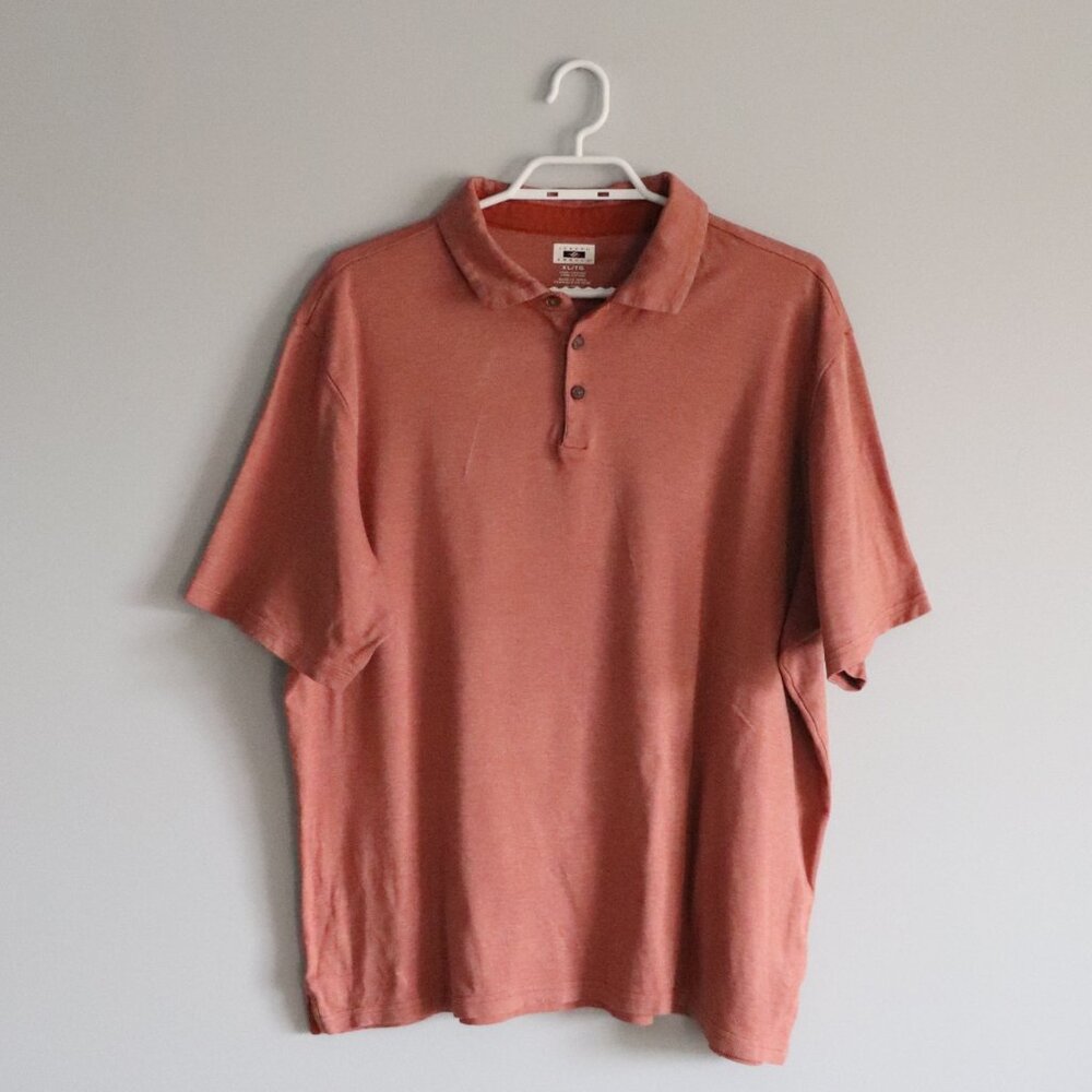 Joseph‎ Abboud Mens Pink Sz XL Buttoned Polo Short Sleeve Collared Pullover Top